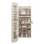 Standing Jewellery Cabinet Armoire - Full-Length Mirror, Lockable Storage with Interior Mirror, White