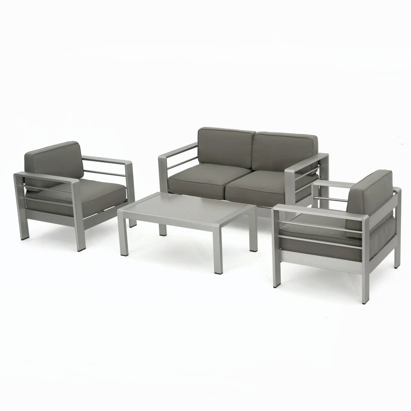Ensembles repas pour patio, Kaki / Argent