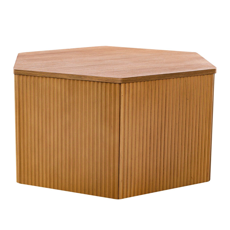 Table basse cannelée