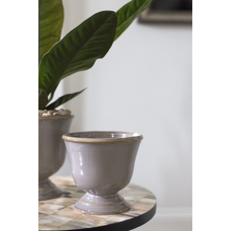 Pot à fleurs en céramique Miyoka Cara, H 5,5 po x l 6 po x P 6 po