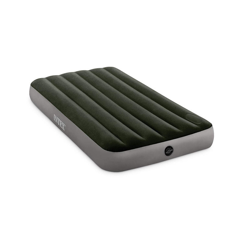 Lit gonflable standard Intex Dura-Beam avec pompe à pied intégrée, taille simple, Grand