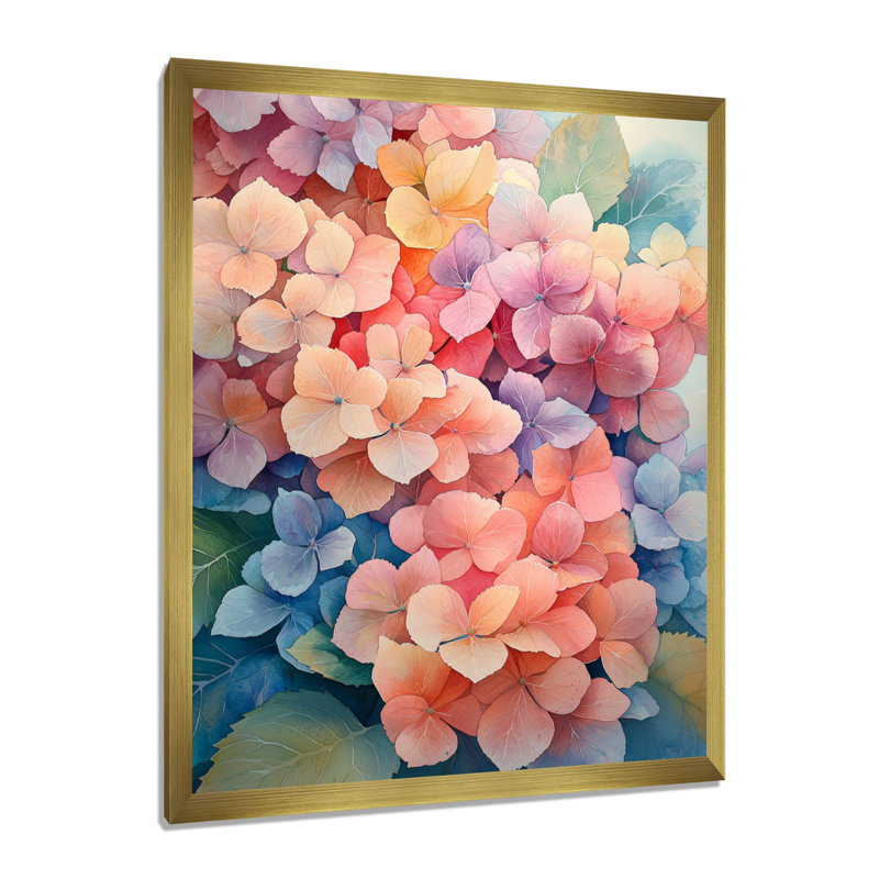 Elaine - reproduction d'art sur toile florale, H 20 po x l 12 po, Picture Framed, Doré