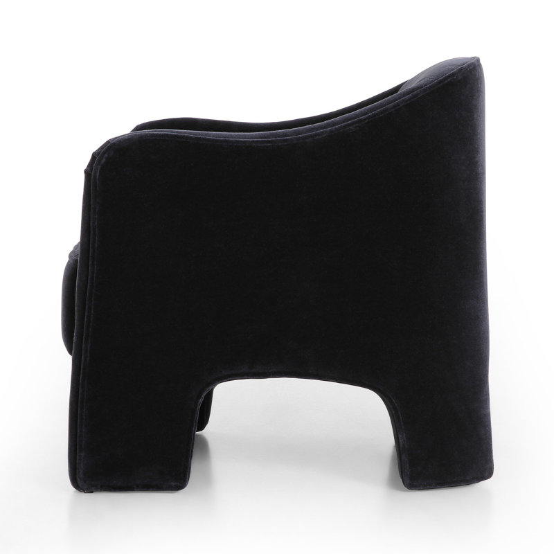 Benagil Ajournee Upholstered Barrel Chair, Monte Navy Velvet