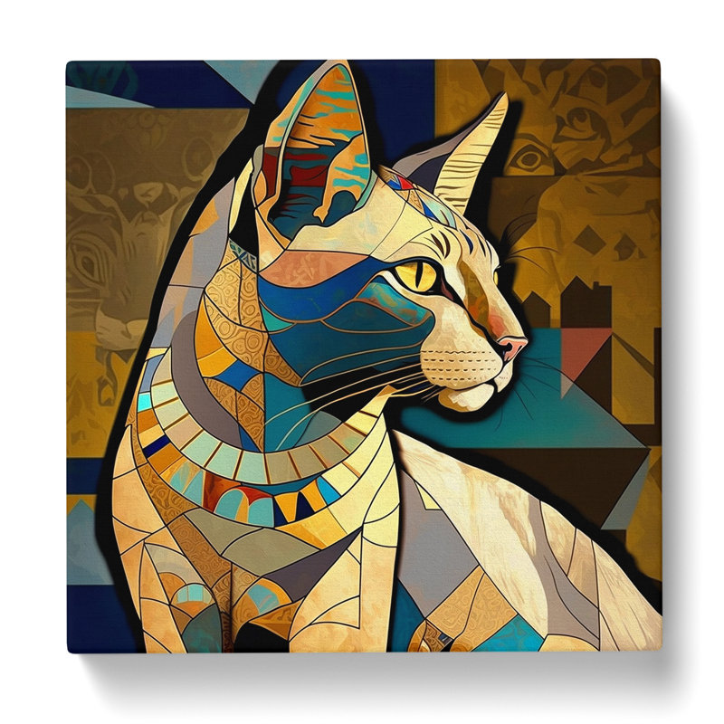Egyptian Cat Expressionism - Print