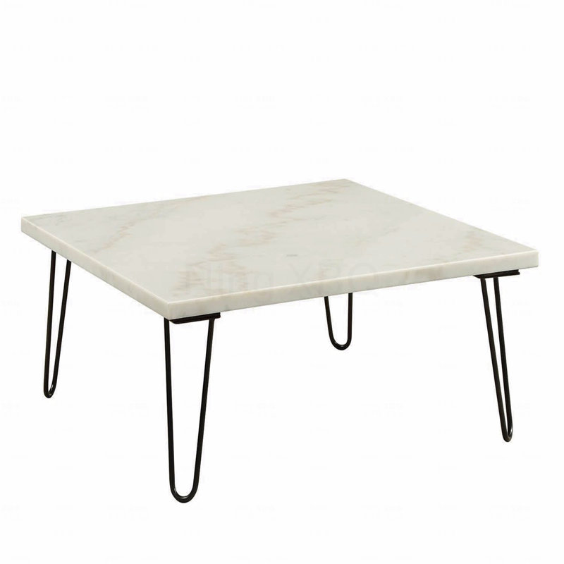 Table basse en marbre blanc 1pc Modern Elegance