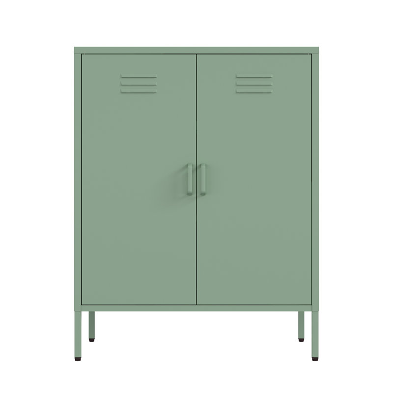 Bargale 31.5 Accent Cabinet with 3 Adjustable Shelves, Green