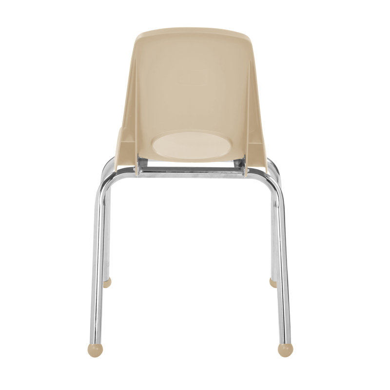 Sand 16" Stackable Classroom Chairs with Metal Legs, Set of 6