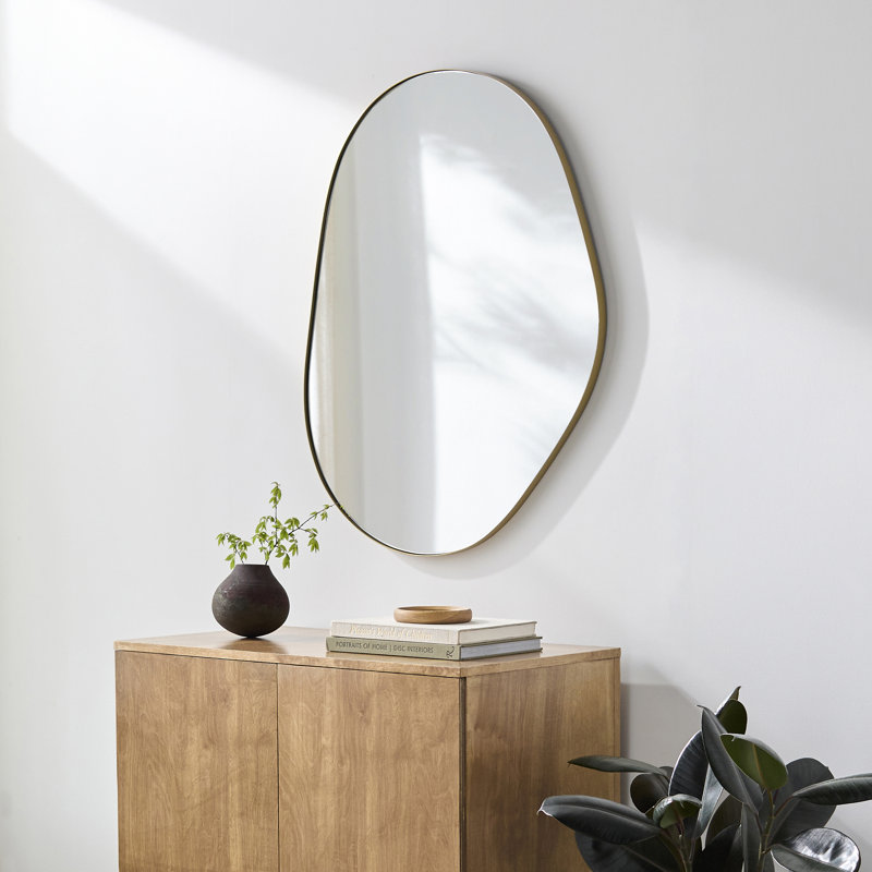 Miroir d'appoint Kest, Or, 40 po x 30 po