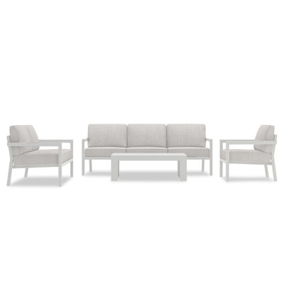 Vivant 4-Piece Seating Group with Sunbrella Cushion Covers -  Joss & Main, 534877CC9AC740ABA8E2639C342CD741