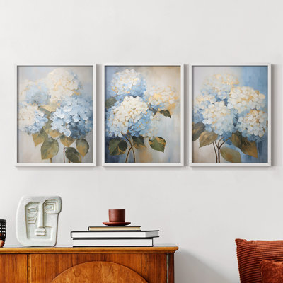 Étude florale, série XXXIX, ensemble de 3 estampes numériques, prêt à accrocher