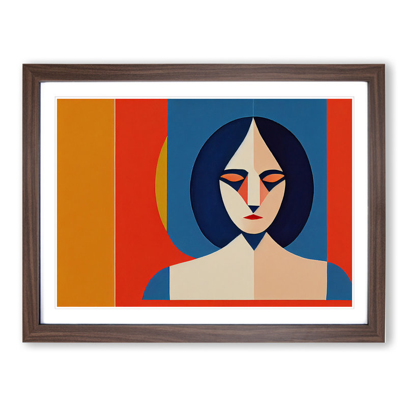 XH1022-8966X The Modern Woman Vol.1 Abstract 1 Piece Single Picture Frame Wall Art, 34cm H x 46cm W x 2cm D, Brown