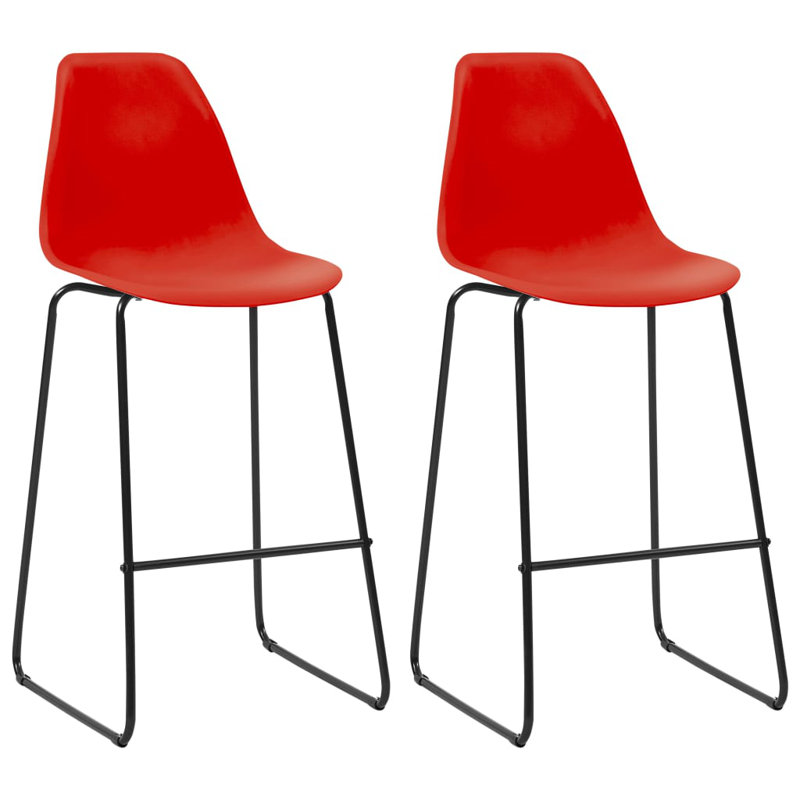 Alcaraz Counter Stool with Metal Frame, Red