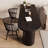 Black Straight Solid Wood Bar Table