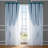 Double Layer Curtains 2-Pack - Sheer & Blackout Room Darkening Panels With Grommet Top For Energy Efficiency-802587169-802587229