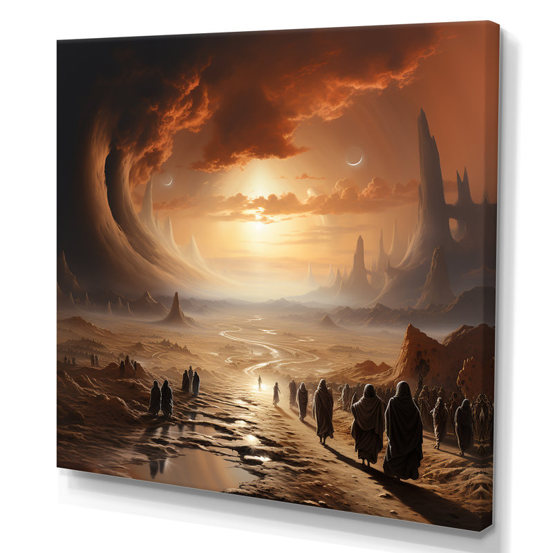 «Judaism Moses Desert Journey Mirage IV», reproduction sur toile, Toile tendue, H 16 po x l 16 po x P 1 po