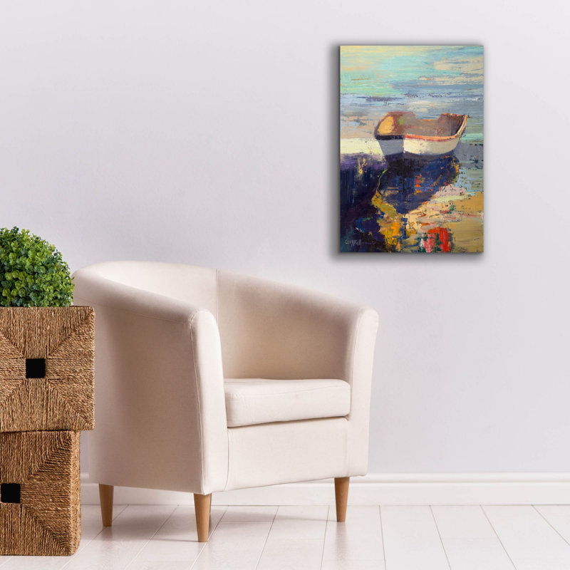 «Blueglow» par Beth Forst, art mural sur toile, H 26 po x l 18 po x P 0,75 po