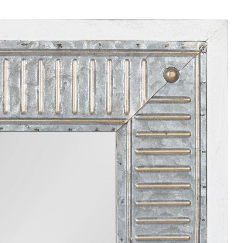 Miroir décoratif Mariska, 39 po x 27 po, Blanc
