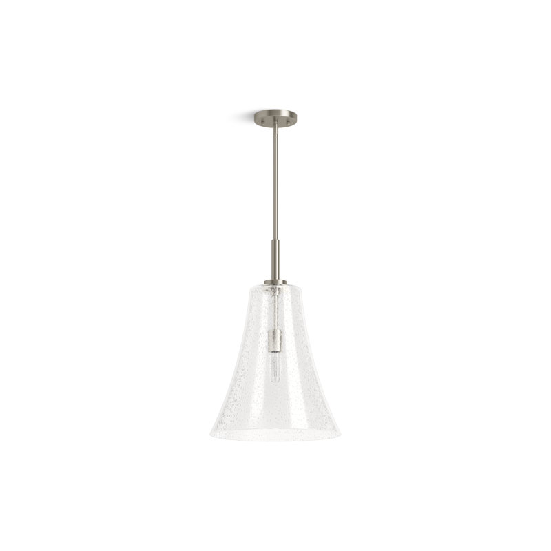 Simplice 14 In. Pendant, Brushed Nickel, 65.75" H x 14" W x 14" D