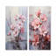 Ensemble de salon rose et gris avec fleurs de sérénité I - Fuschia-766847511-766847504