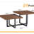 47*23.5*18. Perfectly Integrating Modern And Scandinavian Styles-Dark Walnut Double-Deck Coffee Table