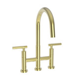 East Linear Pull Down Kitchen Bridge Faucet