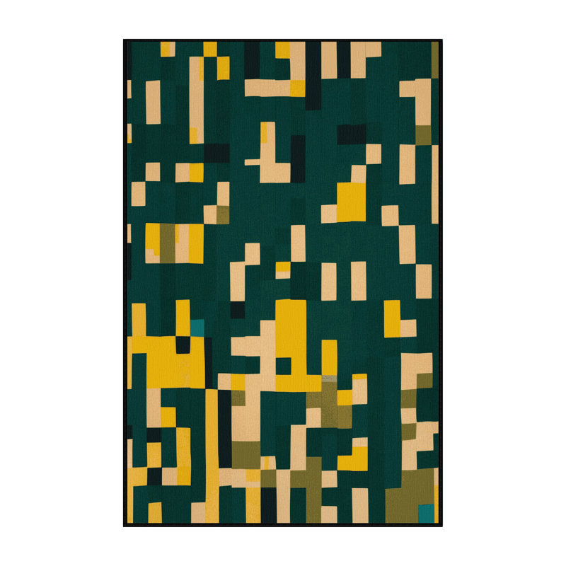 Pixel Pastures Rug, Rectangle 2' x 3'