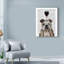 «Dog Au Vin, English Bulldog on Text», art textuel sur toile tendue-33420706