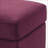 Ottoman, Burgundy Red Rectangle with Faux Fur Pillows | Brushed Silver | Matte Silver-1452115201