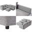 Canapé modulaire transformable avec repose-pieds mobile et ports USB, gris clair-1521995987