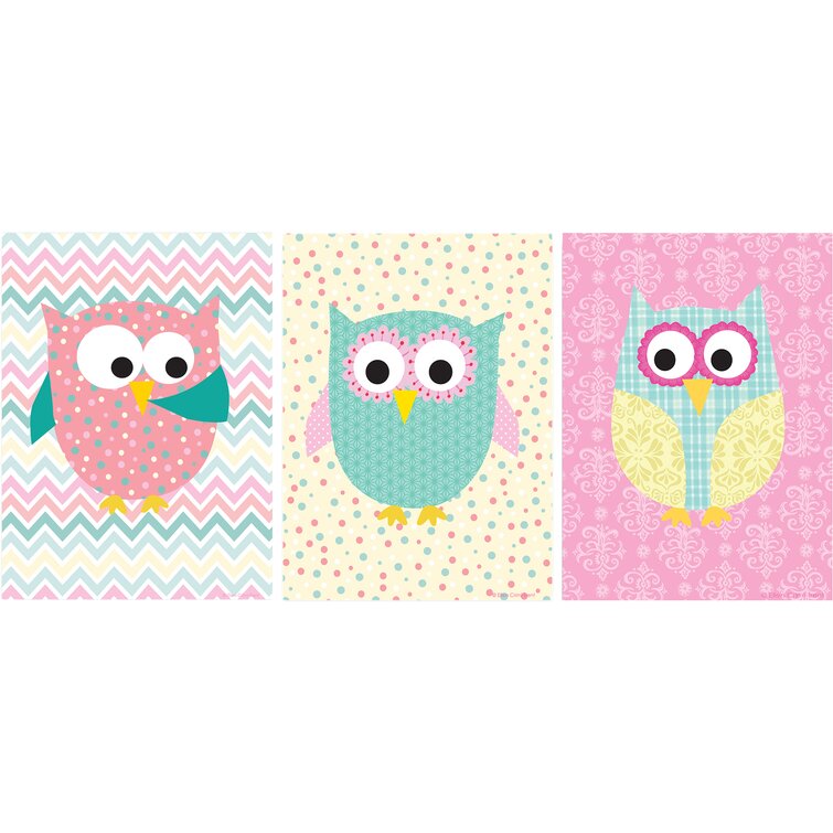 Whimsical Boys Elephant Bird Owl Nursery Wall Art Decor Poster