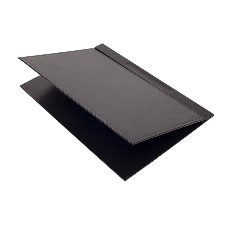 Michla Leather / Faux Leather Desk Organiser Set, Black