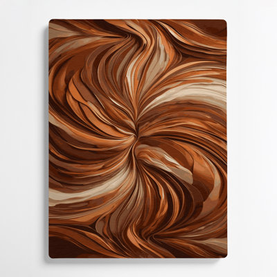 Paysage abstrait 20, art mural en métal brun