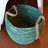 3 Piece Green Wicker Basket Set