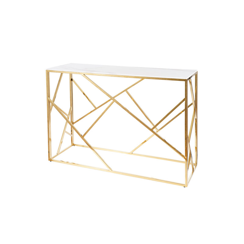 Axelle 120cm Glass Top Console Table