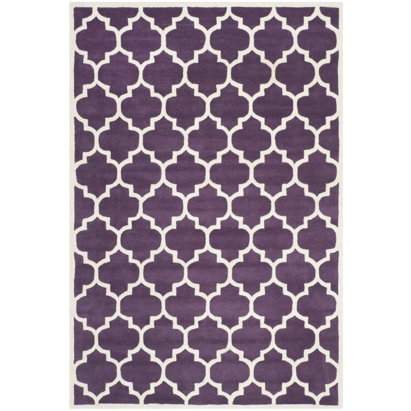Vera Geometric Wool Hand Woven Area Rug, Rectangle 183 x 274 cm