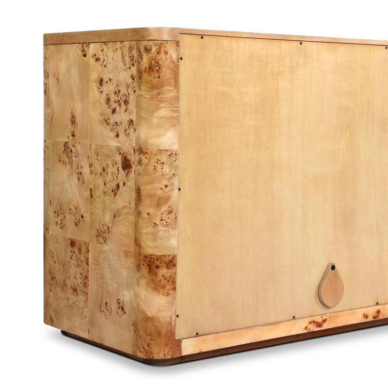 Mullins Media Console-Natural Mappa Burl