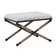 Pippa Lombax 24' Wide Upholstered Iron Accent Stool