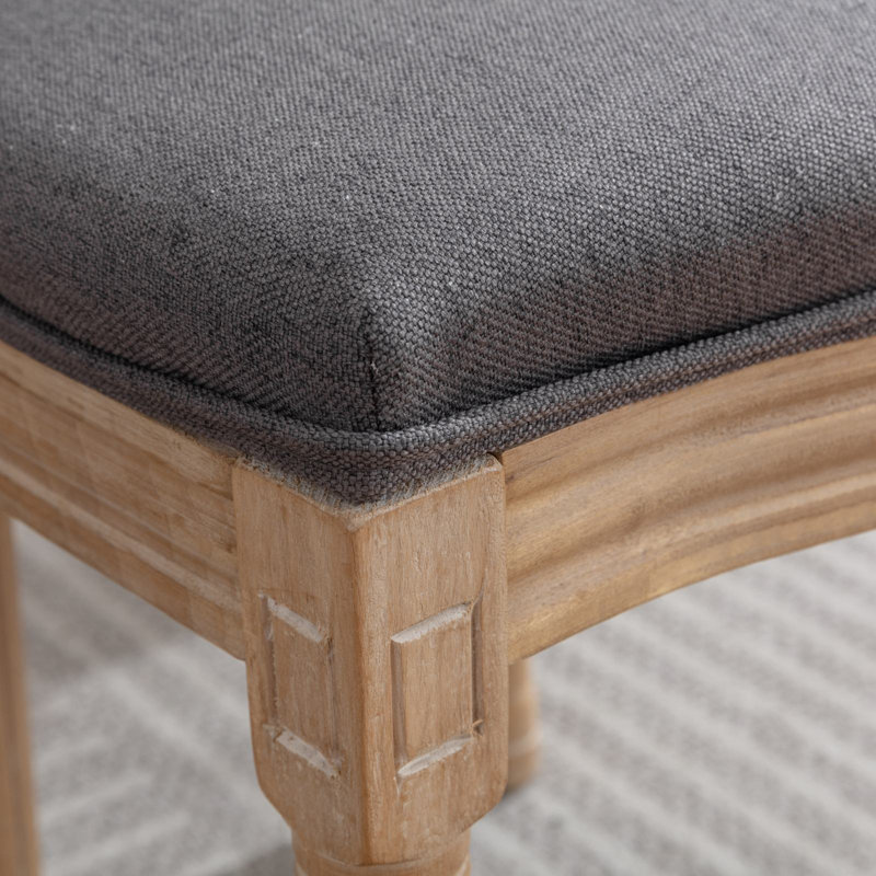 Chaises de salle à manger rembourrées Duke, Gris foncé