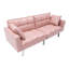 Causeuse en cuir de polyuréthane de 76,4 po rose