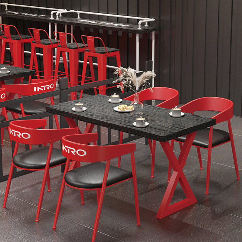 Table et chaises de style industriel, H 29,6 po x L 55,2 po x l 27,6 po