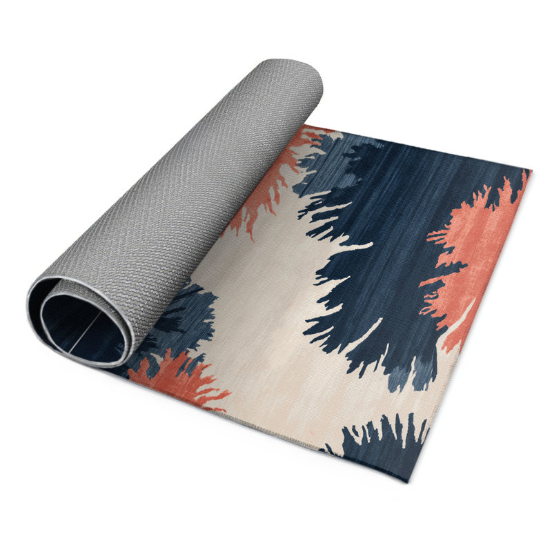 Tapis intérieur et extérieur gris Watercolor, Rectangulaire 2 pi x 3 pi