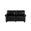 Causeuse de salon en similicuir noir