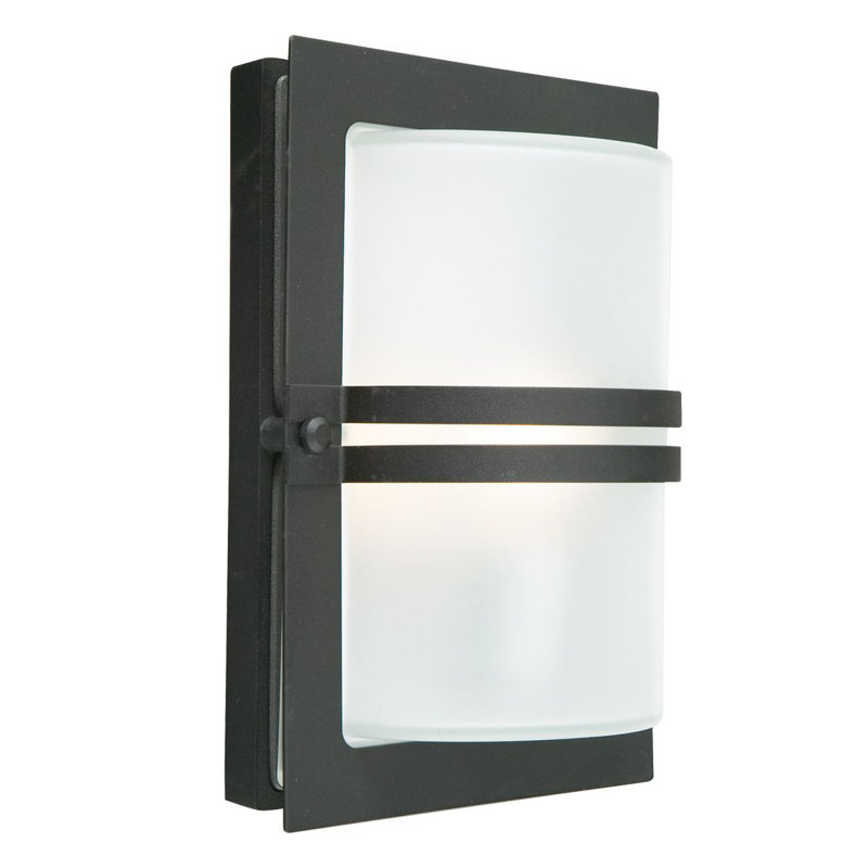 Warfield 1 Light Outdoor Flush Mount, Black