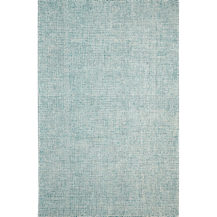 Harrison Handmade Tufted Wool Green Area Rug 