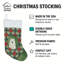 Chaussette de Noël crème Samoyed Christmas PoinsettIas