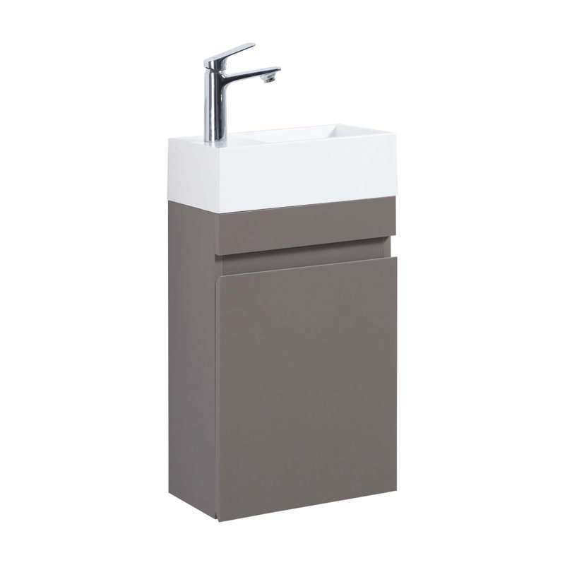 Petit meuble-lavabo mural moderne avec lavabo Modern