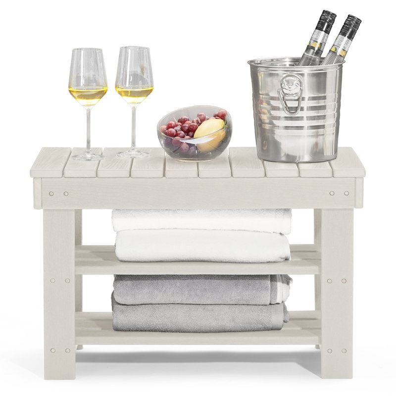 Belem HDPE Storage Bench, White