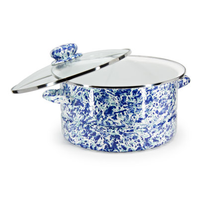 Golden Rabbit Ocean 6 Quarts Non-Stick Enamelware Stock Pot