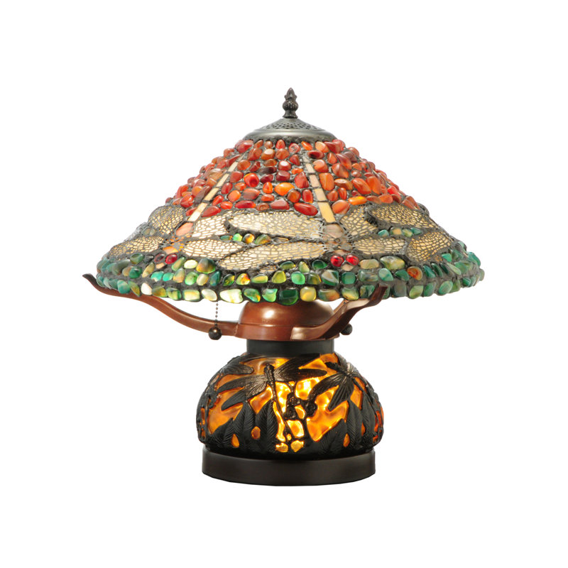 Dragonfly Polished Agata 16.5" Table Lamp