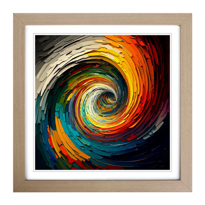 Hypnotize Palette Knife Painting - Framed Print